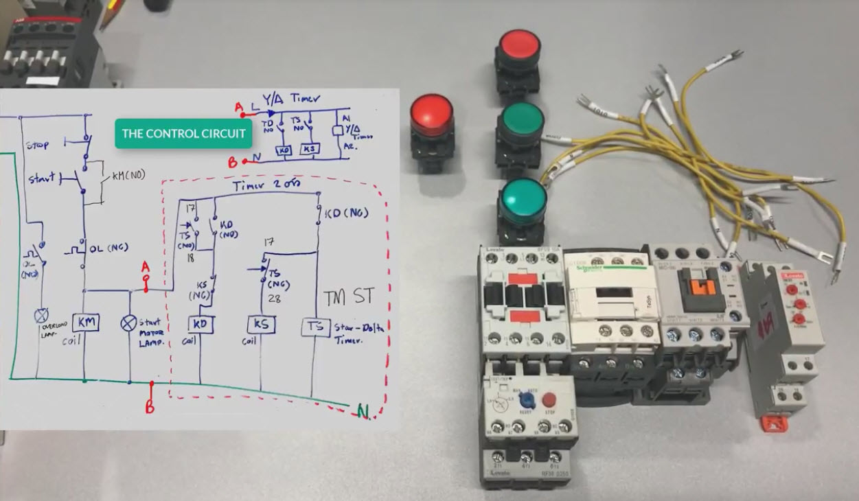 Power Circuit Of A Star Delta Or Wye Delta Forward Reverse Electric Motor Controller A Basic Industrial Process Automation Control How To Do Guide For Reversible Star Wye Delta Motor Controller